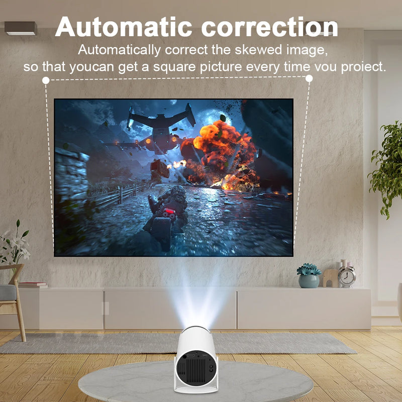 Projetor pro 4k, Android, home cinema, wi-fi portátil HY300