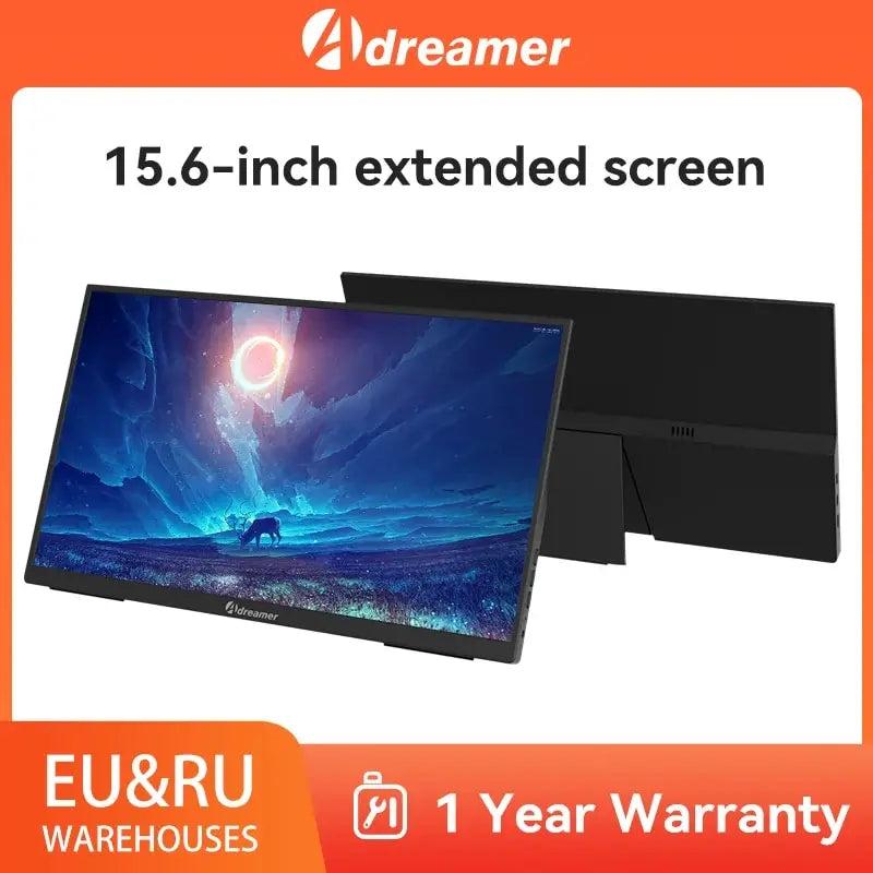 Segunda tela/monitor display portátil para trabalhar com mais flexibilidade e agilidade 1920 x 1080 de resolução, 15,6" polegadas